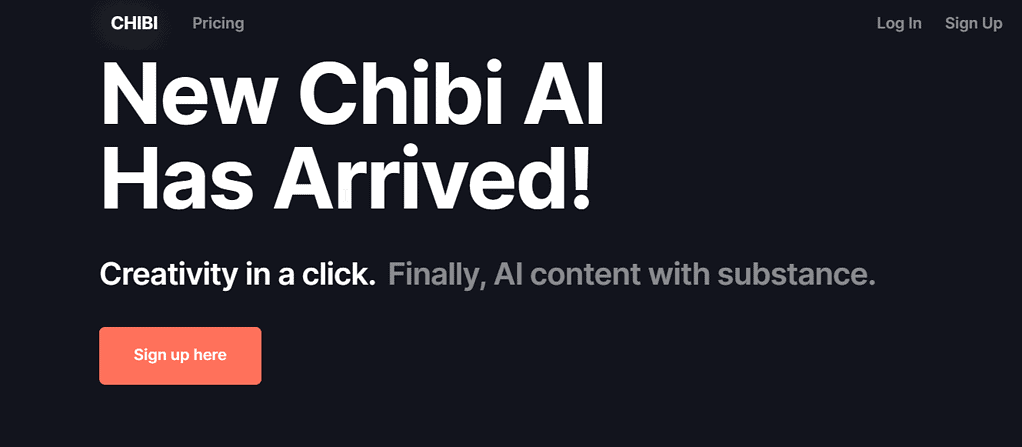 It's a screenshot of the Chibi AI writing tool.