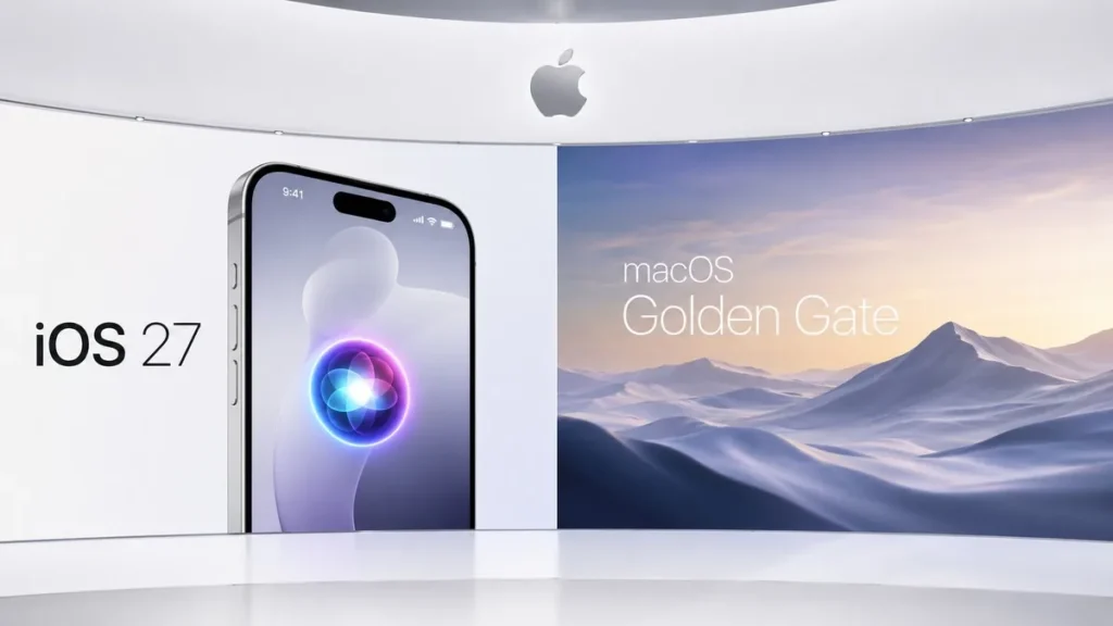Apple WWDC 2026 Recap: Siri AI, iOS 27, macOS Golden Gate — Everything Announced Apple WWDC 2026 keynote recap showing iOS 27 features and Siri AI improvements