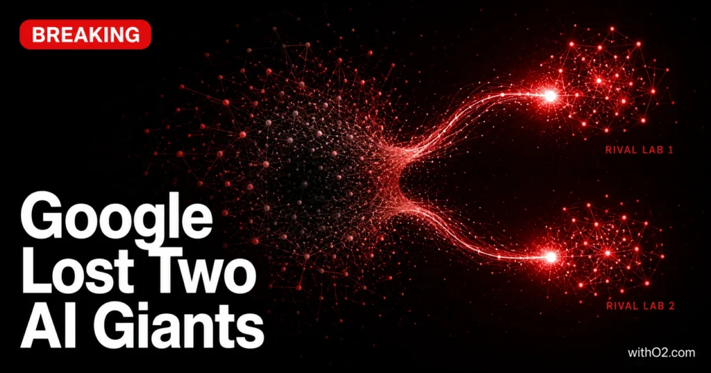 Google DeepMind AI talent exodus 2026 — Shazeer and Jumper departure wipes 250 billion from Alphabet market cap