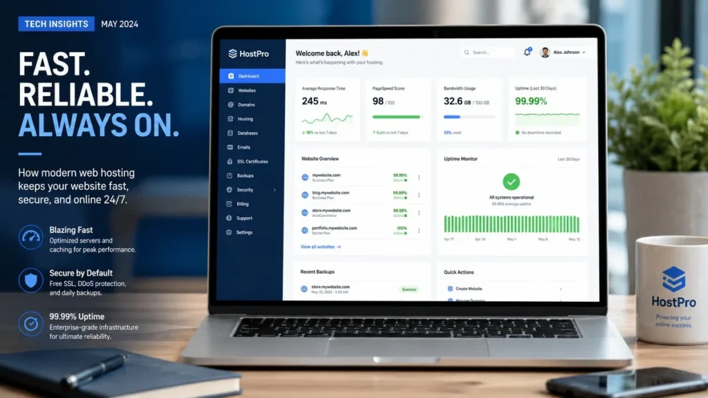 Hostinger Review 2026: The Best Cheap Hosting for Beginners? Hostinger web hosting dashboard showing speed metrics and pricing plans for 2026 review