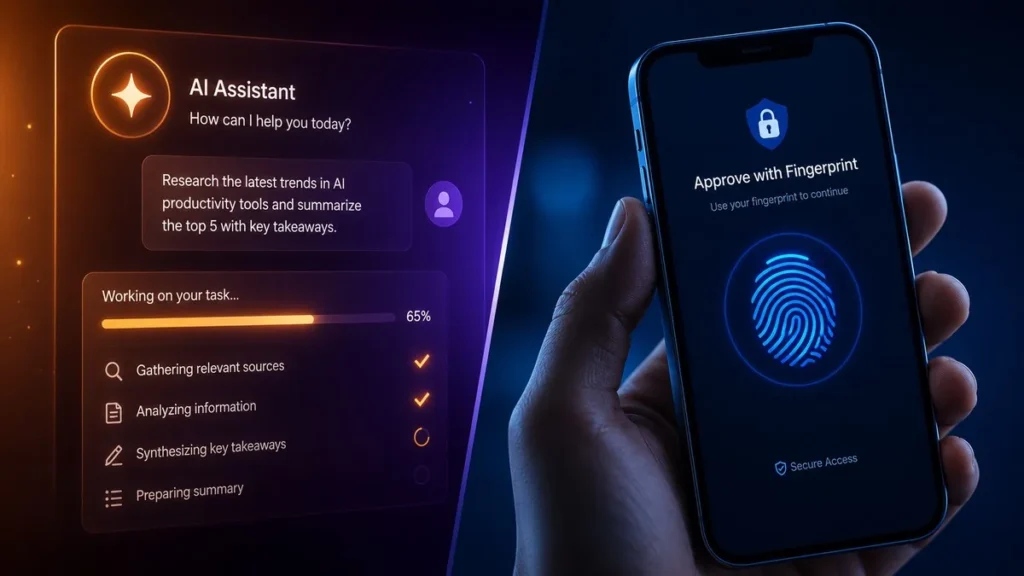 1Password Lets Claude Log Into Apps Without Seeing Your Password Claude AI agent login approved by a fingerprint biometric prompt while the password stays hidden