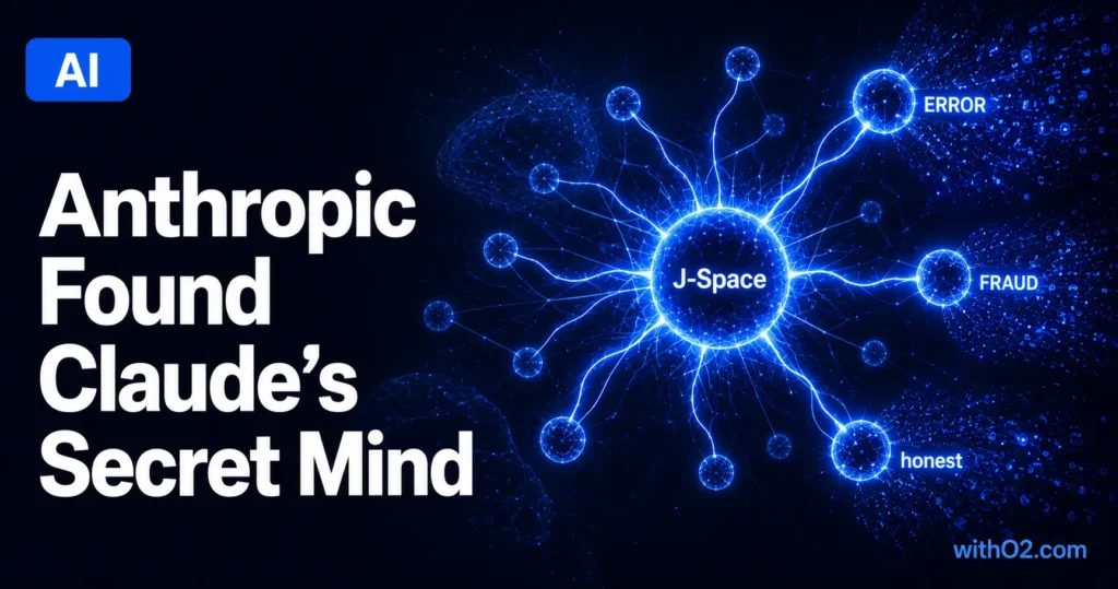 Anthropic Found Claude’s J-Space — And It Catches Lies Anthropic J-Space inside Claude — neural network workspace visualization with electric blue glow on dark navy background