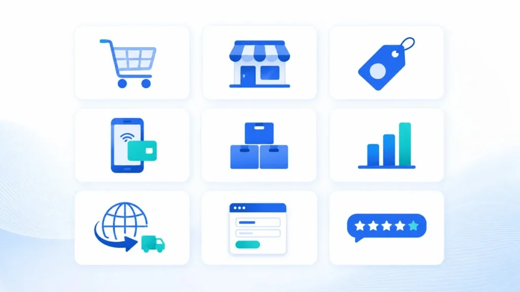 9 Best Ecommerce Platforms Compared (2026) 9 best ecommerce platforms comparison grid — Shopify, WooCommerce, BigCommerce, Wix, Squarespace and more