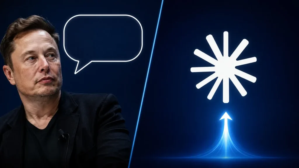 Elon Musk acknowledging Anthropic Claude Fable 5 as AI leader after public reversal