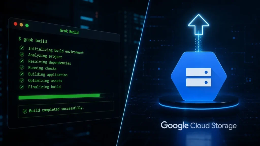 Grok Build CLI Sends Your Code Sessions to xAI Without Warning Grok Build CLI terminal uploading session data to Google Cloud Storage bucket