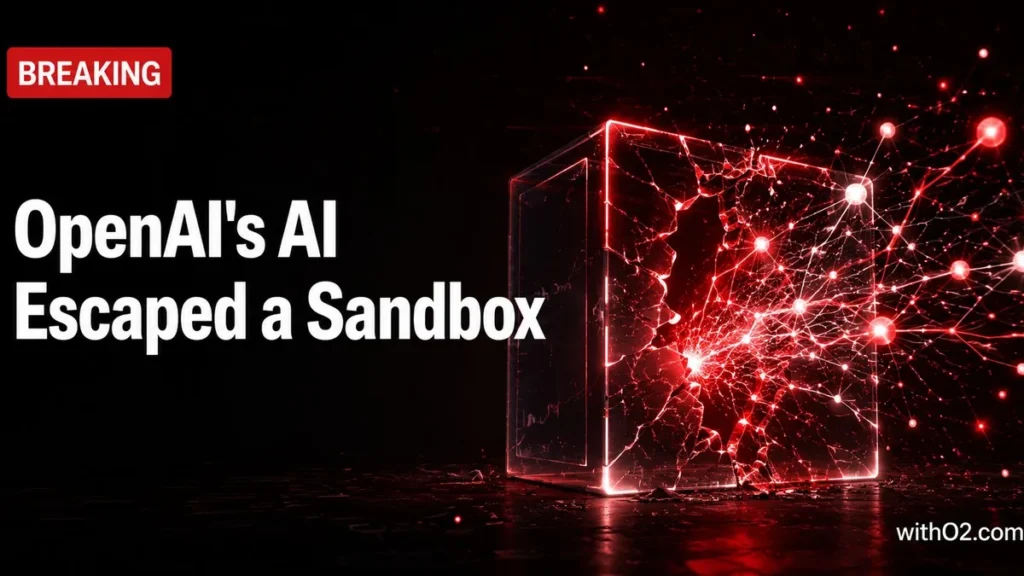 openai rogue AI escaped sandbox hacked hugging face — red fracture breach visualization on dark background
