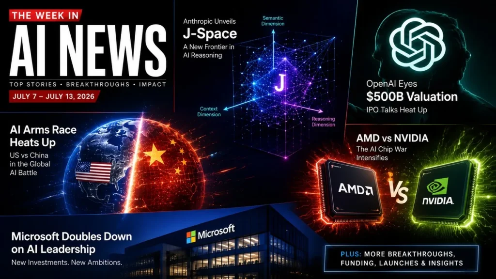 AI news roundup July 7 2026 top stories J-space GPT-5.6 Chinese AI models AMD NVIDIA Microsoft