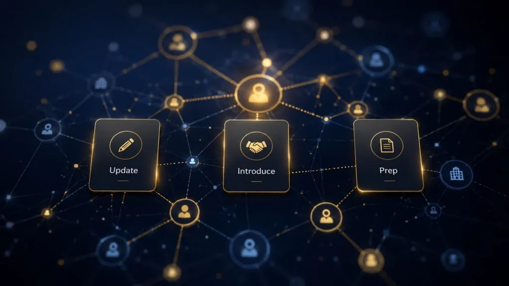 Affinity Ascend Brings AI Agents to CRM for Investment Firms Affinity Ascend AI agent platform showing three CRM agents for private capital firms