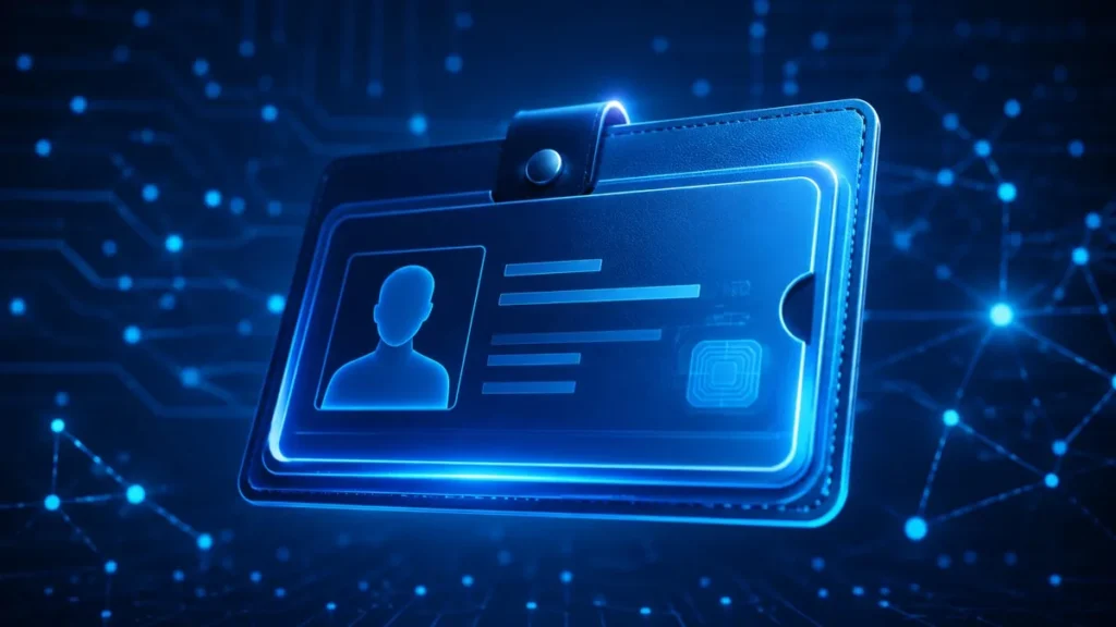 Cloudflare Wallets Lets AI Agents Spend Money — With Limits You Set Glowing digital wallet card with Agent ID badge floating on dark blue circuit-board background