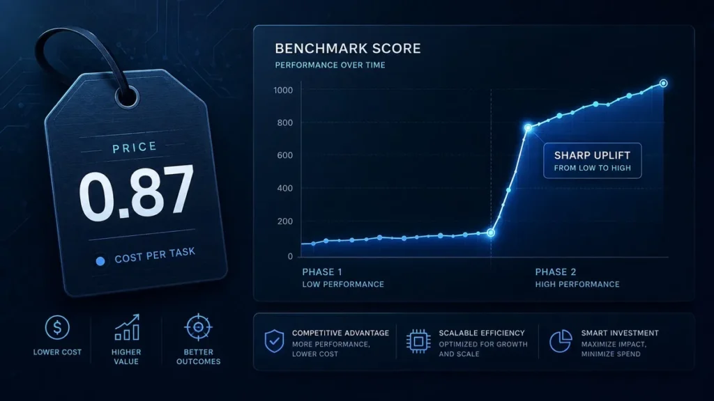 DeepSeek V4 Pro benchmark scores jumping sharply against a price comparison chart