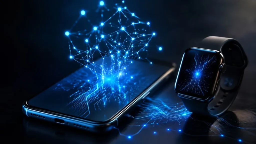 Needle 2: The 14MB AI Agent That Runs on Any Phone or Device Smartphone and smartwatch running an on-device AI agent neural network