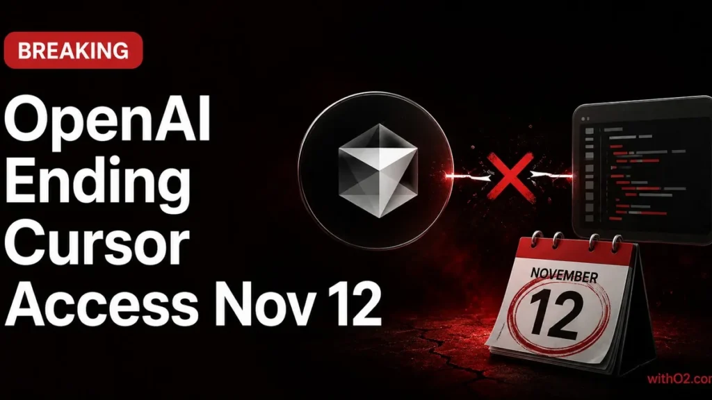 OpenAI Is Pulling Its Models From Cursor — Nov 12 Deadline OpenAI contract termination severing Cursor IDE model access — Nov 12 2026 deadline illustration