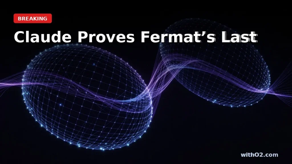 Abstract glowing network of nodes connected by geometric threads over dark background, representing parallel AI agents coordinating on a mathematical proof