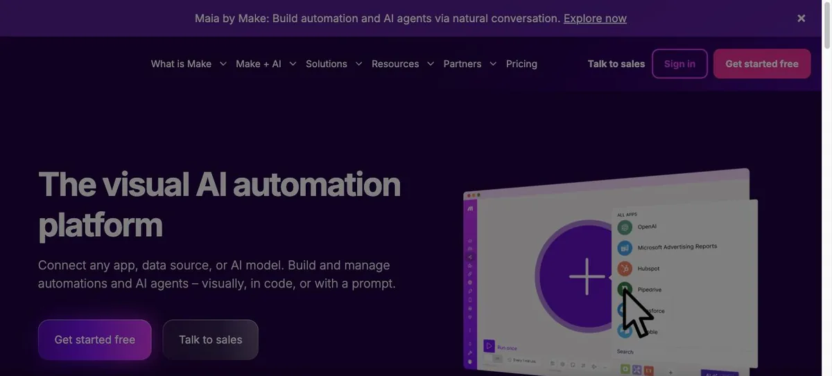Make visual AI automation platform scenario builder